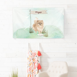 Lona Nombre personalizado Perro Mascota pommerano