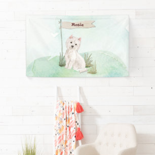 Lona Nombre personalizado Perro Mascota Westie