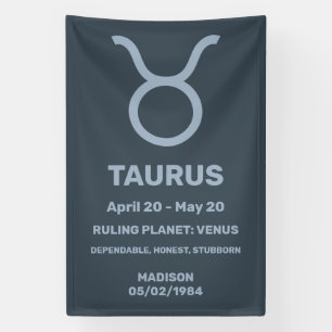 Lona Nombre personalizado / Texto Tauro de Rótulo Zodia