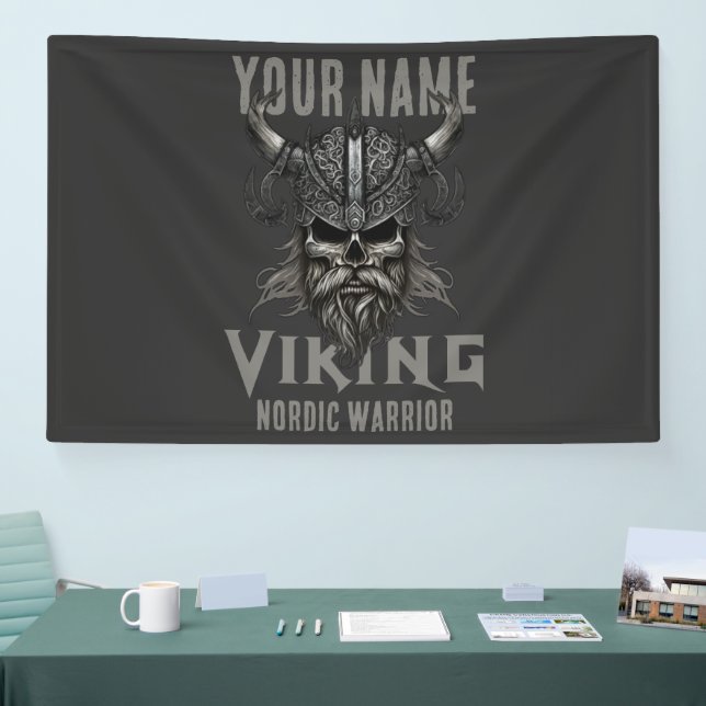Lona NOMBRE Personalizado Viking Warrior Heritage (Feria)