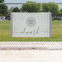 Nombre personalizado y logotipo gris simple