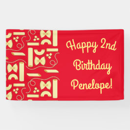 Lona Noodles Pasta Niño Fiesta de cumpleaños 1 italiano