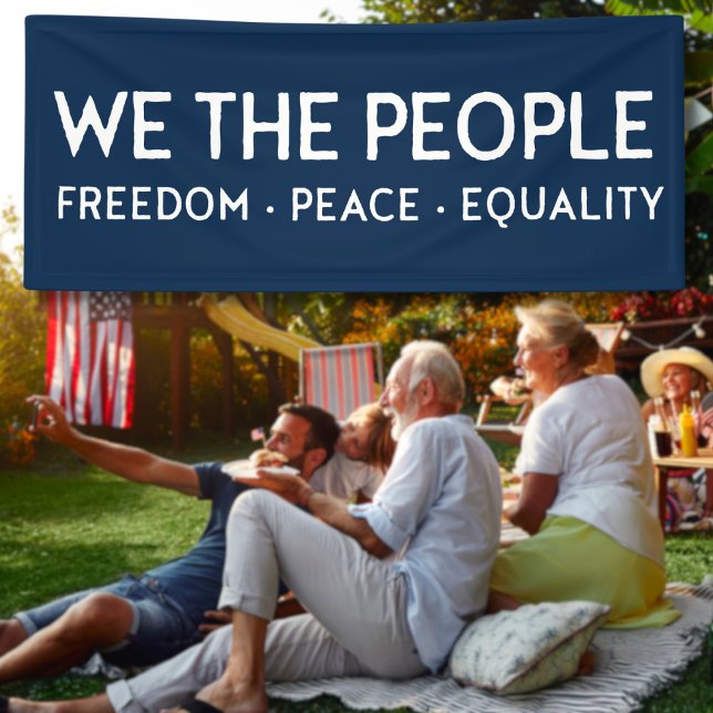 Lona NOSOTROS EL PUEBLO Libertad Libertad Igualdad Paz  (Subido por el creador)