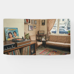 Lona Nostalgia India Vintage: Sala de estar retro de lo