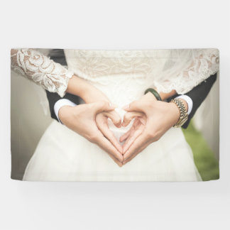 Lona Novias y novias con mano (Boda) (matrimonio)