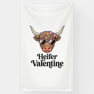 Lona Novilla de San Valentín Vaca Highland Diseño Vinta