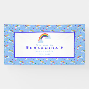 Lona Nube de lluvia arcoiris Baby Shower
