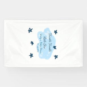 Lona Nubes azules parpadean Twinkle Little Star baby sh