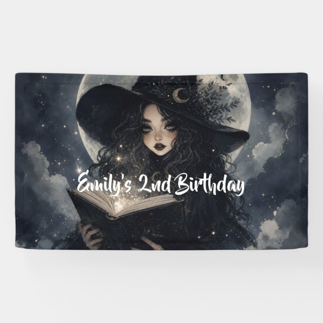 Lona nuestra brujita cumple 2 ||  (Horizontal)