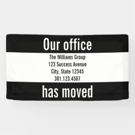 Lona Nuestra oficina ha movido la Invitación en blanco