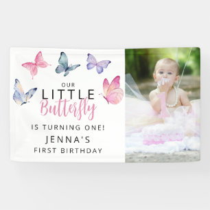 Lona Nuestra pequeña fiesta de cumpleaños de mariposa