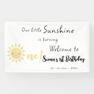 Lona Nuestra Pequeña Sunshine Cumple Un Añito Lindo Cum