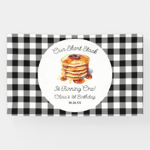 Lona Nuestro Cumpleaños Desayuno Panqueques Short Stack