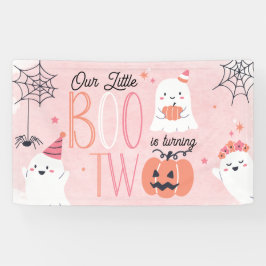 Lona Nuestro Pequeño Boo Cumple Dos Años