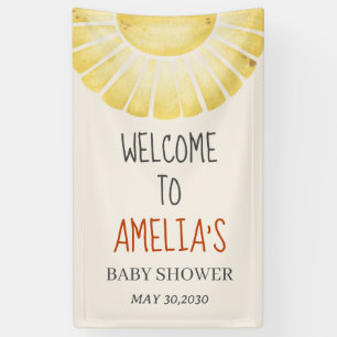 Lona Nuestro Pequeño Rayo de Sol Baby Shower