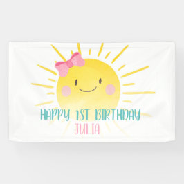 Lona Nuestro pequeño telón de fondo de cumpleaños Chica