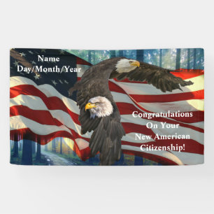 Lona Nuevas felicitaciones a la ciudadanía estadouniden