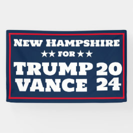Lona Nuevo Hampshire para la bandera Trump Vance 2024