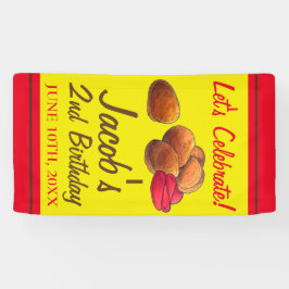 Lona Nuggets de pollo Ketchup Fiesta de cumpleaños de c