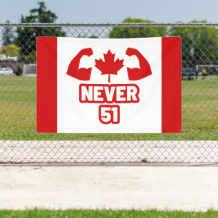 Lona Nunca 51 Canadá fuerte
