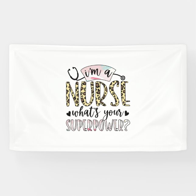 Lona Nurse Gift | Orgullosa superenfermera (Horizontal)