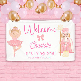 Lona Nutcracker Ballerina Pink Birthday Welcome