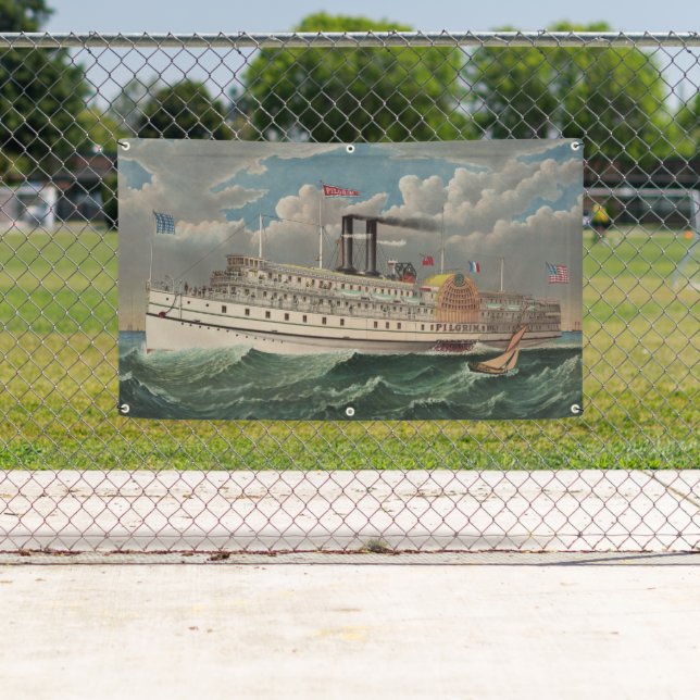 Lona NY Voyage Gran Rueda de ruedas de vapor El Peregri (In situ)