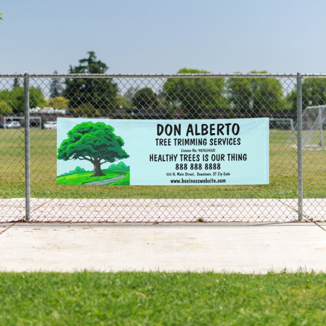 Lona Oak Tree Logo | Custom Tree Trimming Service (In situ)