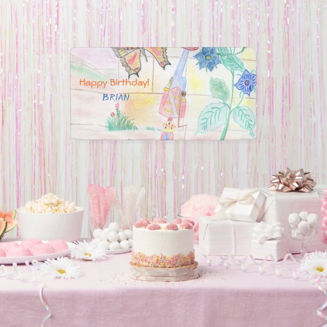 Lona Obra de arte de niños personalizados, juguete de d (Fiesta)