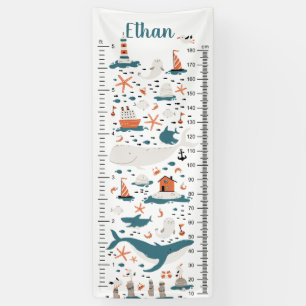 Lona Ocean Nautical   Banner de gráfico de crecimiento 
