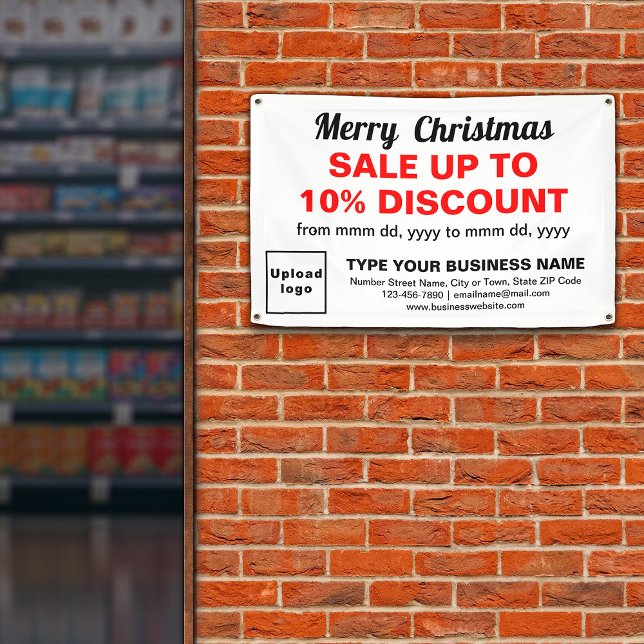 Lona Oferta de Navidad Negocio Rectángulo Blanco 1,2 m  (Subido por el creador)