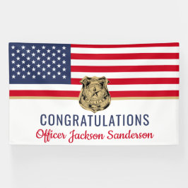 Lona Oficial de policía Bandera estadounidense de Jubil