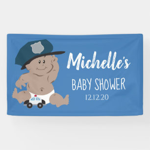 Lona Oficial de Policía de Cop para bebés Baby Shower -