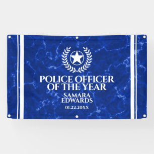 Lona Oficial de Policía del Año Elegante Bola Azul de M