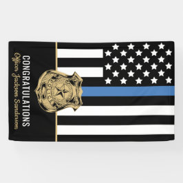 Lona Oficial del Departamento de Policía Línea Azul de