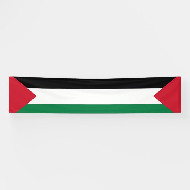 Lona oficialmente bandera del Estado de Palestina (Horizontal)