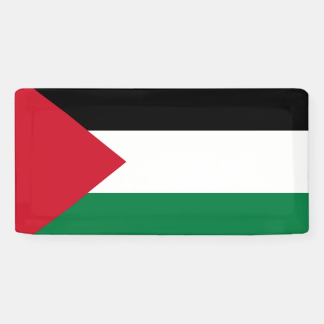 Lona oficialmente bandera del Estado de Palestina (Horizontal)