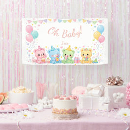 Lona Oh Baby Girl Cute Bunny Pastel Baby Shower