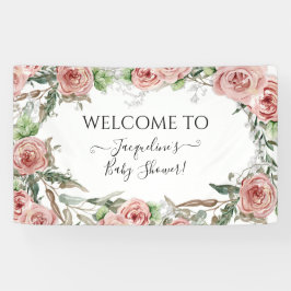 Lona Oh Baby Girl Shower BOHO Watercolor Flor Crown