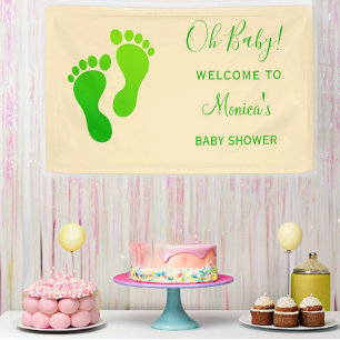 Lona Oh Baby Green Welcome Baby Shower