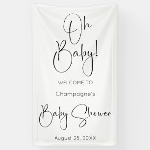 Lona Oh Baby Modern Script Baby Shower