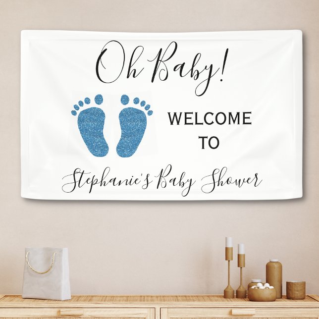 Lona Oh Baby Welcome Boy Baby Shower (Subido por el creador)