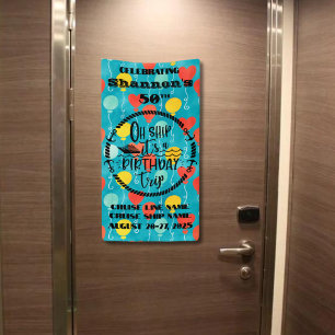 Lona Oh Barco es una puerta de crucero de cumpleaños