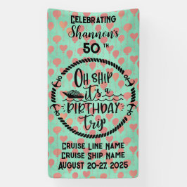 Lona Oh Barco es una puerta de crucero de cumpleaños