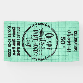 Lona Oh Barco es una puerta de crucero de cumpleaños