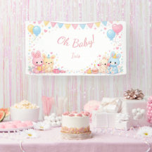 Oh Bebé Bosque Conejito Lindo Pastel Baby Shower
