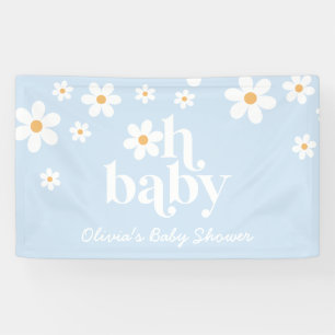 Lona ¡Oh bebé! Retro Daisy boho fiesta de bebé