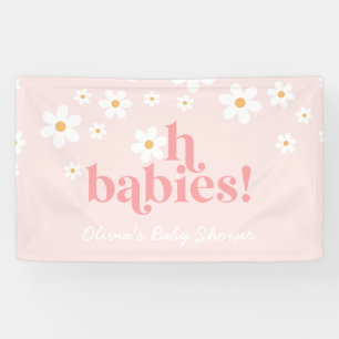 Lona ¡Oh bebés! Estandarte de bienvenida para baby show