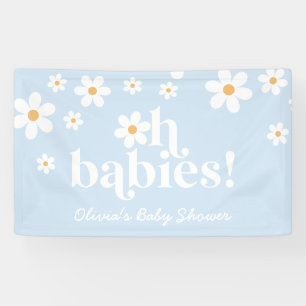 Lona ¡Oh Bebés! Retro Daisy boho fiesta de bebé