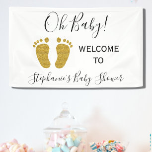 Lona Oh Bienvenida Bebé Género Neutral Baby Shower